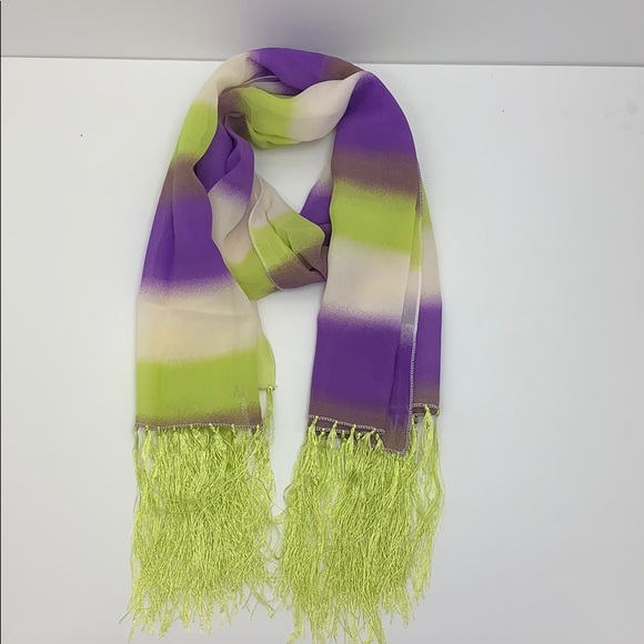 Scarf multi color with fring - Picture 1 of 8